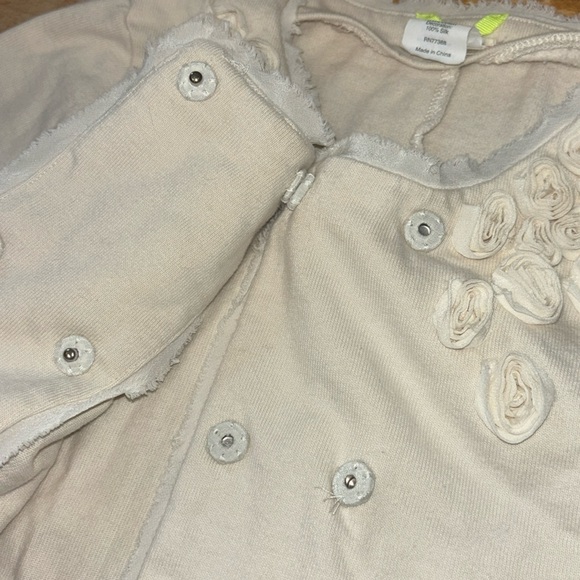 🌺 J. CREW Crewcuts Silk Floral Decal Cardigan - Picture 6 of 9